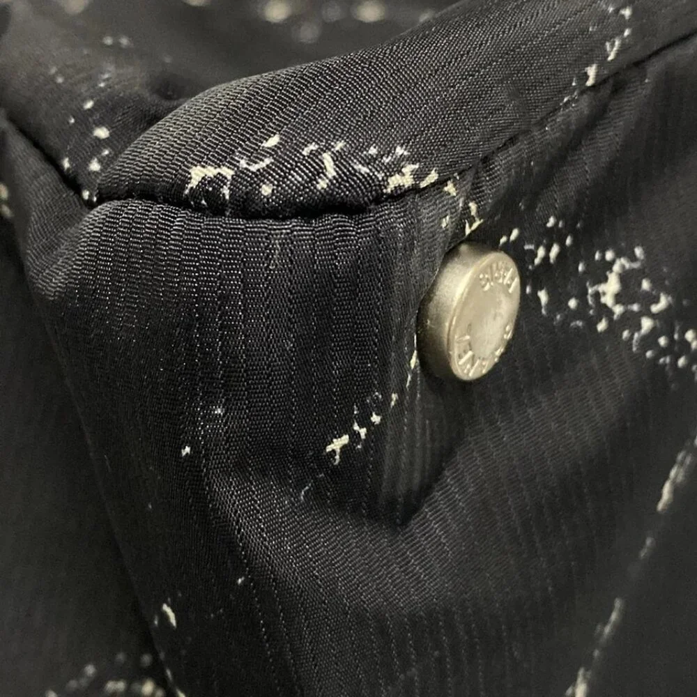 CHANEL Old Travel Line - Black Gray Nylon Cotton Tote Bag 337-042825 - Picture 6 of 10